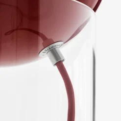 Topan VP13 bordslampa clear acrylic/vermilion red
