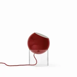 Topan VP13 bordslampa clear acrylic/vermilion red