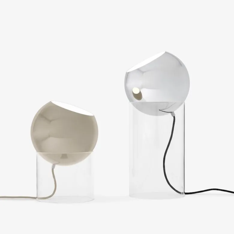 Topan VP13 bordslampa clear acrylic/grey beige