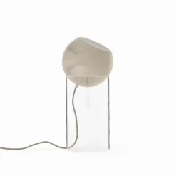 Topan VP14 golvlampa clear acrylic/grey beige