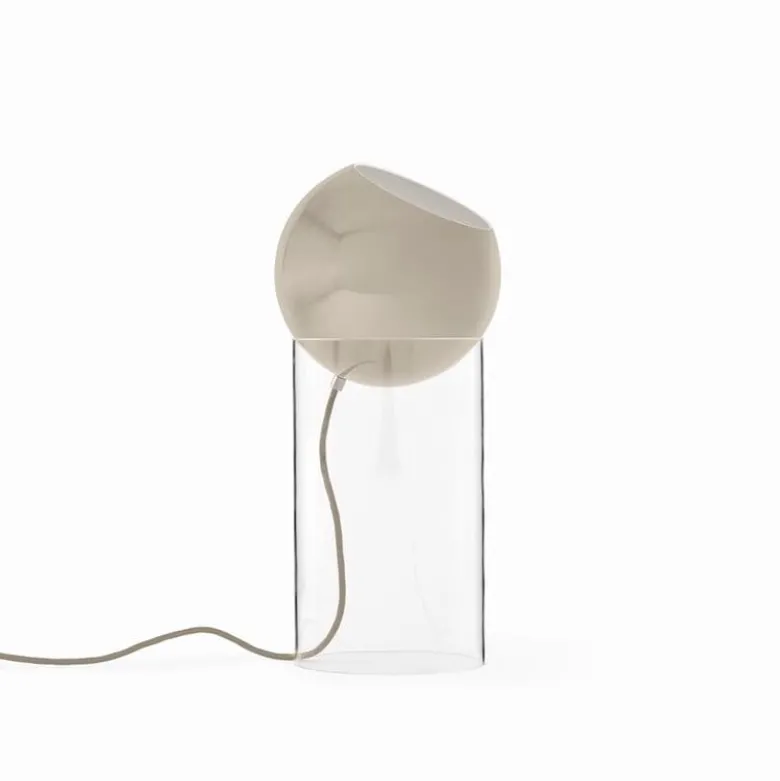 Topan VP14 golvlampa clear acrylic/grey beige