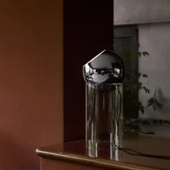 Topan VP14 golvlampa clear acrylic/chrome-plated