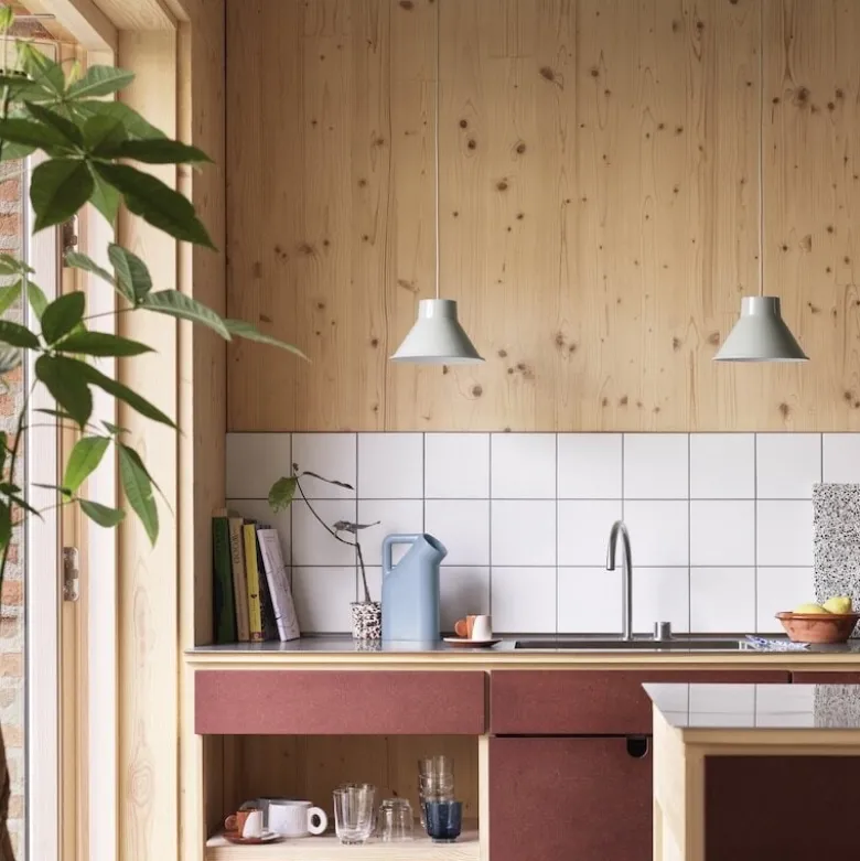 Top Ø21 taklampa djup röd