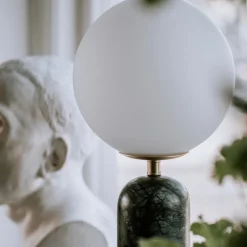 Torrano bordslampa grön/borstad mässing