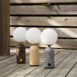 Torrano Portabel bordslampa Grå marmor