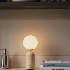 Torrano Portabel bordslampa Torrano Beige travertin