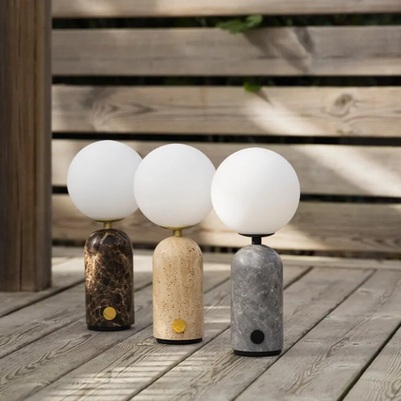 Torrano Portabel bordslampa Torrano Beige travertin