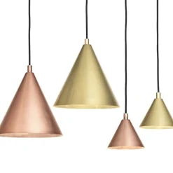 Tratten liten taklampa rå mässing