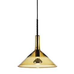 Tratten taklampa guld