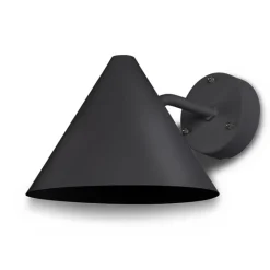 Tratt IP23 vägglampa svart