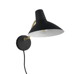 Traveller vägglampa svart/mässing