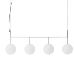 TR Bulb frame taklampa polerat stål/matt vit