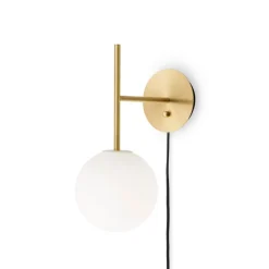 TR Bulb Suspended vägglampa borstad mässing/matt vit