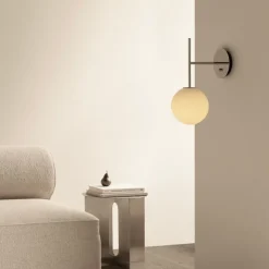 TR Bulb Suspended vägglampa polerat stål/matt vit