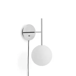 TR Bulb Suspended vägglampa polerat stål/matt vit