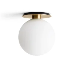 TR Bulb vägg/taklampa borstad mässing/matt vit