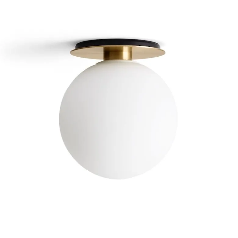 TR Bulb vägg/taklampa borstad mässing/matt vit