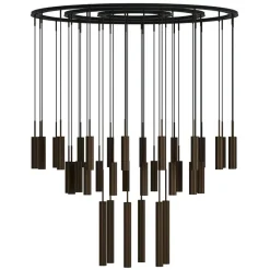 Tubulaire Chandelier 38 taklampa bronzed brass