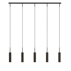 Tubulaire Rail 5 taklampa bronzed brass