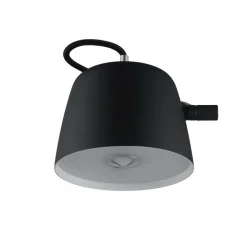 Tub vägglampa svart