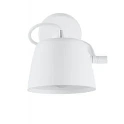 Tub vägglampa vit