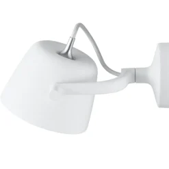 Tub vägglampa vit