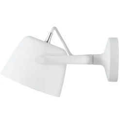 Tub vägglampa vit