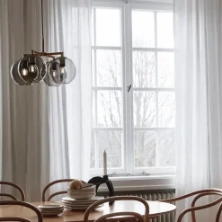 Ture taklampalampa mässingsfinish/rökfärgat glas