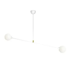 Two Spheres Taklampa vit
