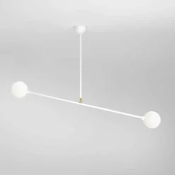 Two Spheres Taklampa vit