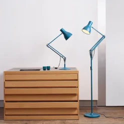 Type 75 golvlampa Anglepoise + Margaret Howell Saxon Blue