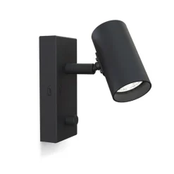 Tyson vägglampa USB-C vänster sladd ner svartstruktur