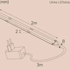 Ulrika Ledstrip KIT COB IP20 2m varmvit
