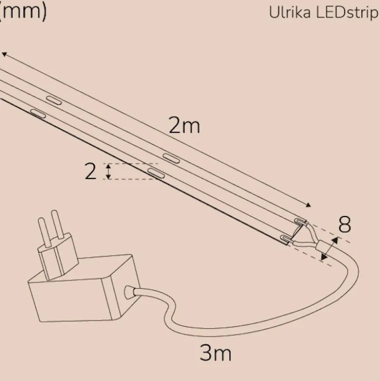 Ulrika Ledstrip KIT COB IP20 2m varmvit