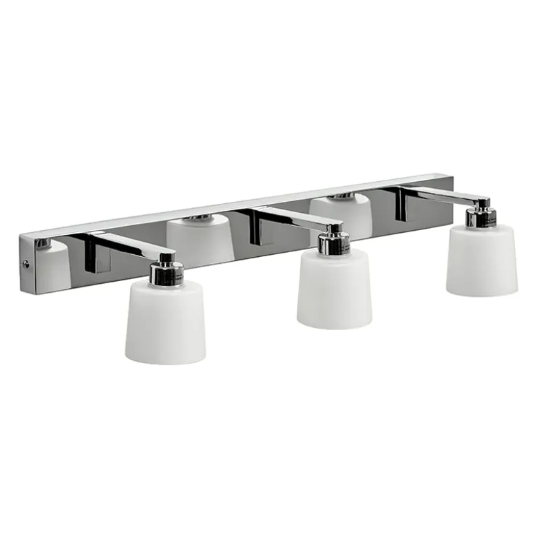 Ulvö 3:a badrumslampa krom/vit