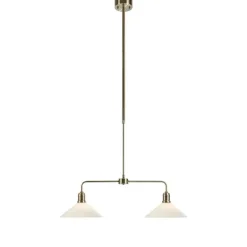 Vela 2L taklampa antik mässing/opalvit