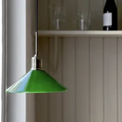 Vela taklampa antik mässing/grön