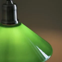 Vela taklampa antik mässing/grön