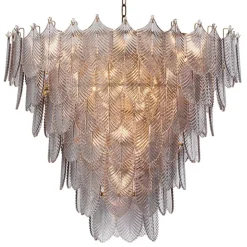 Verbier L Chandelier taklampa borstad mässing/rökfärgat glas