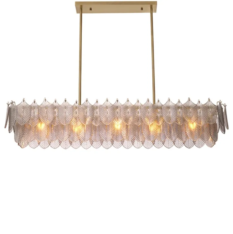 Verbier Rectangular Chandelier taklampa borstad mässing/rökfärgat glas