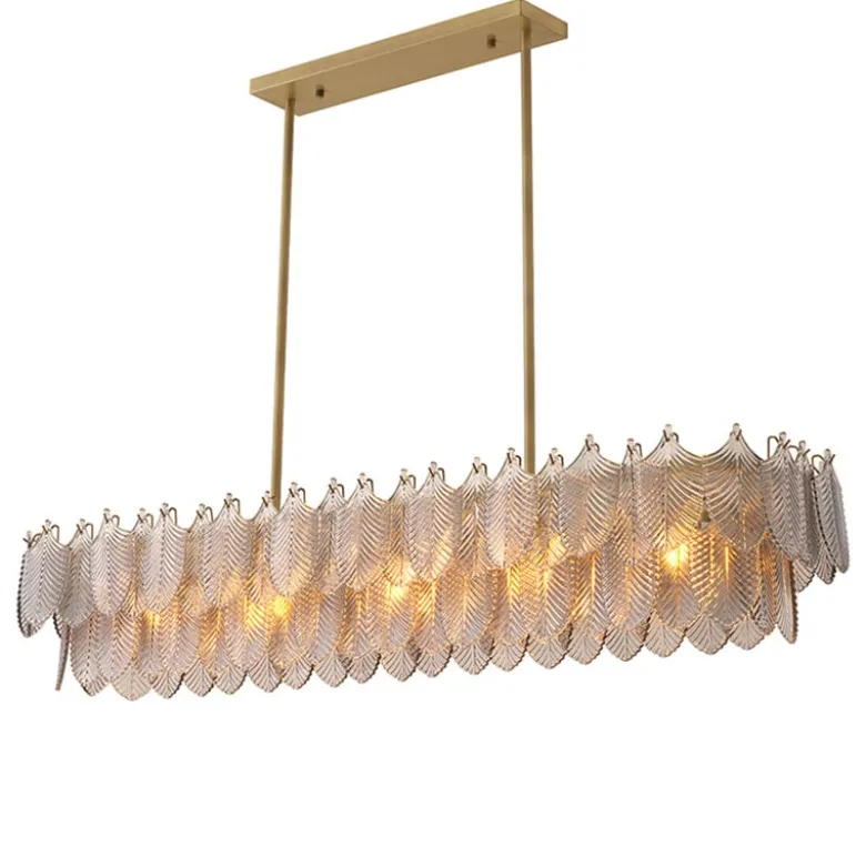 Verbier Rectangular Chandelier taklampa borstad mässing/rökfärgat glas