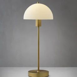 Vienda bordslampa mässing/opalglas