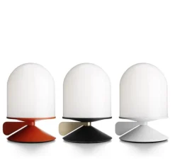 Vinge bordslampa vit strukturlack/opalglas