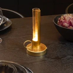 Visir portabel bordslampa rå mässing