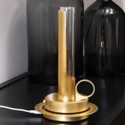 Visir portabel bordslampa rå mässing