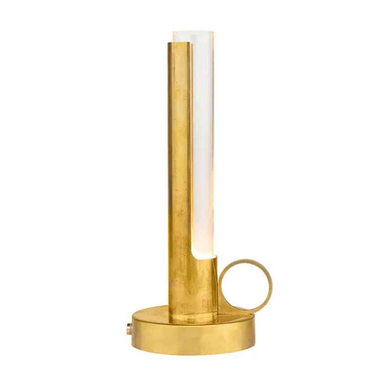 Visir portabel bordslampa rå mässing