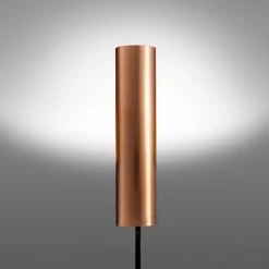 Visir vägglampa fast installation rå koppar