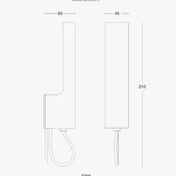 Visir vägglampa kabel rå koppar