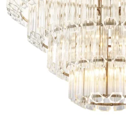 Vittoria Chandelier L taklampa klart glas/nickel