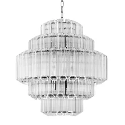 Vittoria Chandelier S taklampa klart glas/nickel